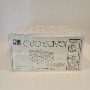 Vintage NEW Cup Saver Dish China Storage Container Separator KC Products